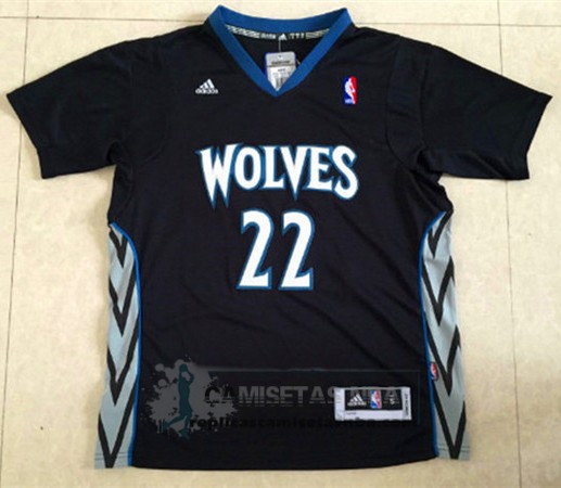 Camiseta Manga Corta Timberwolves Wiggins Negro